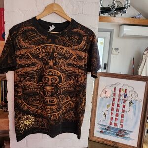Vintage YAZBEK Mayan calendar AOP tee shirt 👌